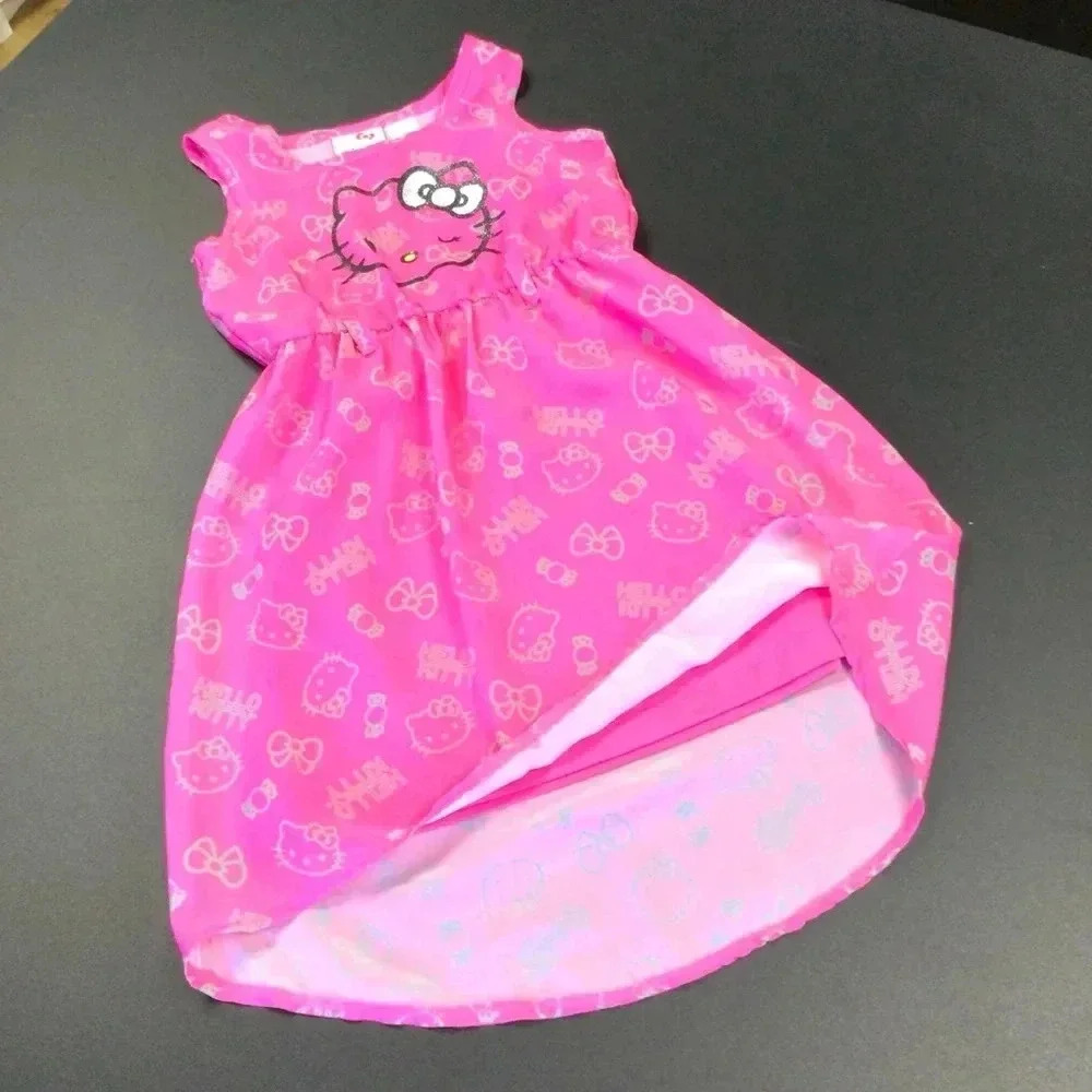 Girls Hello Kitty sleeveless Dress Pink 6/6X